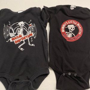 Social Distortion Onesies (Set of 2) 6M
